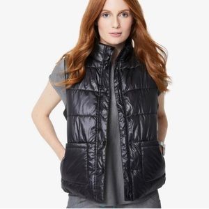 Figs Puffer Vest- Black, Medium